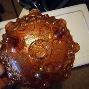Carnival glass candy dish